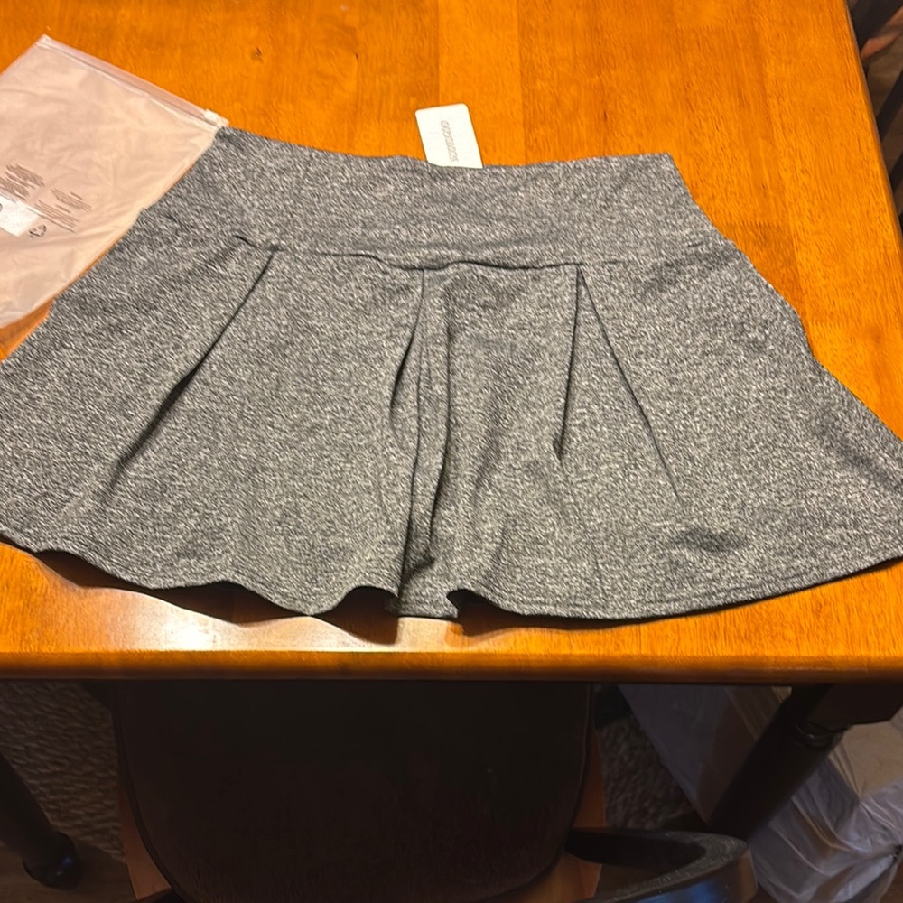 Gray Pleated Skort